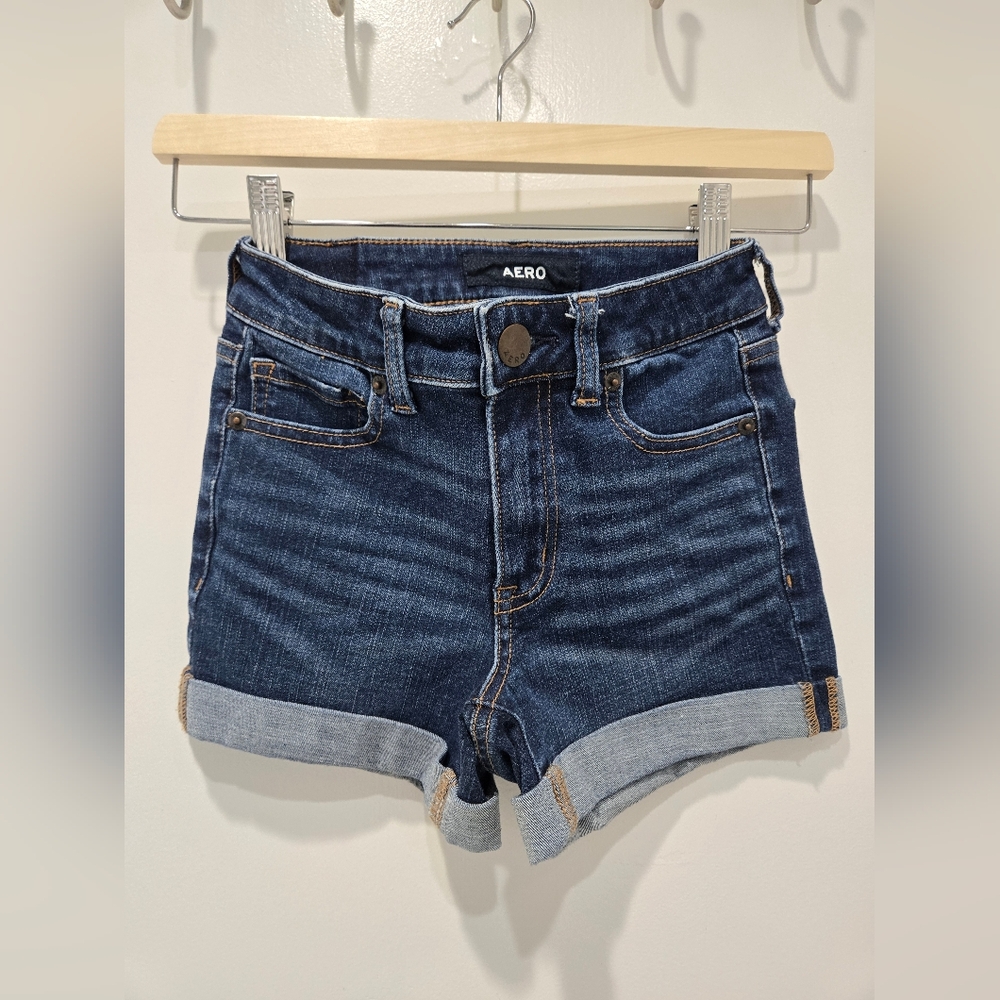 Aeropostal Women's Blue Denim Shorts